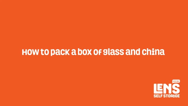 How to pack a box of glass and china