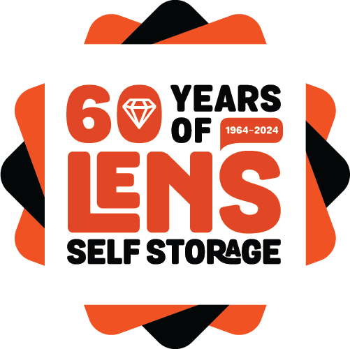 60 years of Lens Self Storage logo